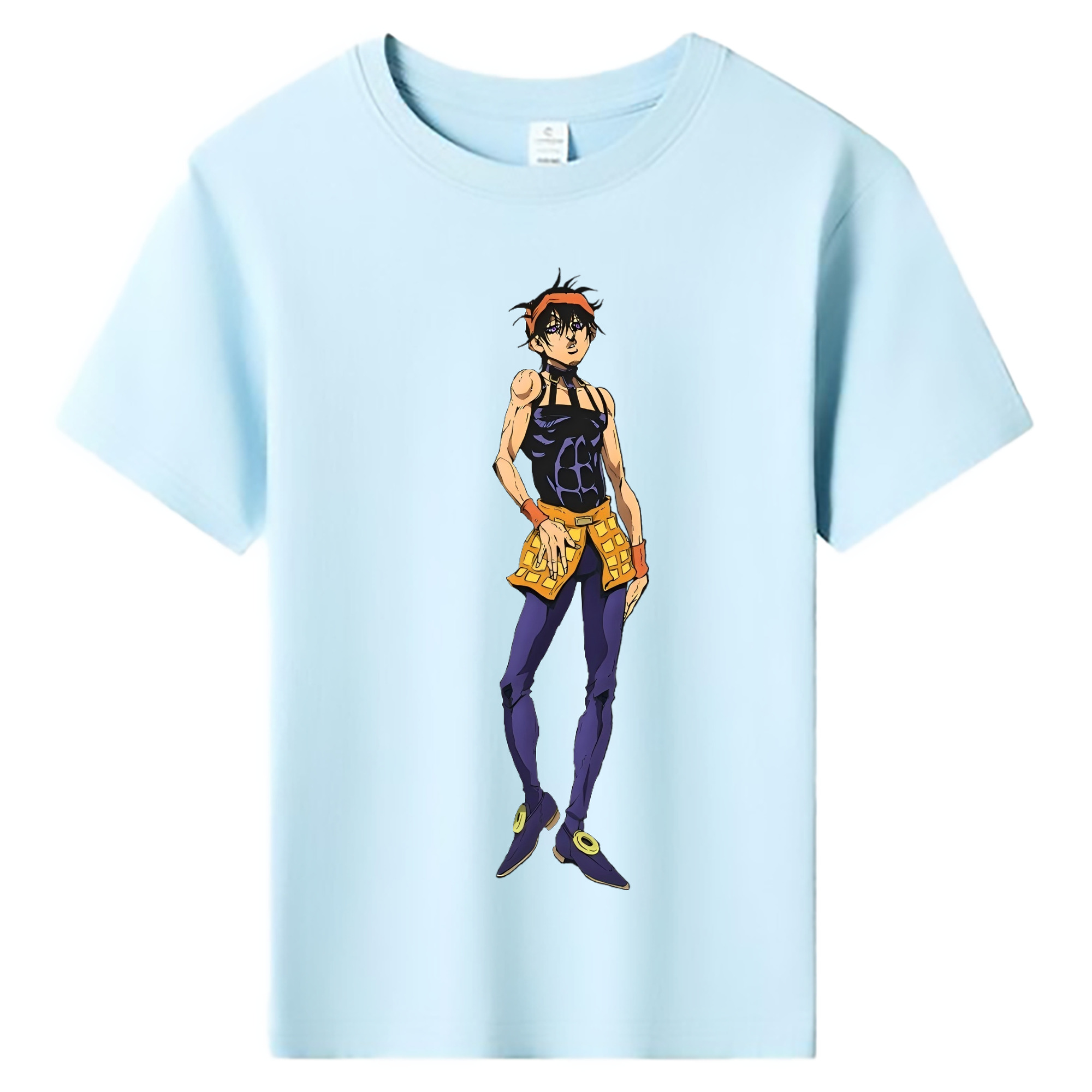 （画像用） ジョジョの奇妙な冒険 ナランチャ?ギルガ JoJo's Bizarre Adventure Narancia Ghirga 綿100％キッズTシャツ（フロントプリント）